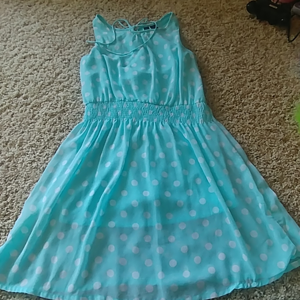 CLEARENCE Light blue Polka dot Dress